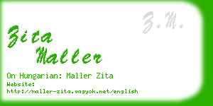 zita maller business card